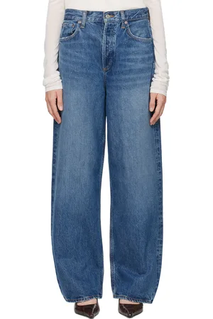 AGOLDE Blue Low Slung Baggy Jeans