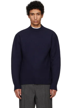 Jil Sander Navy Crew-Neck Sweater