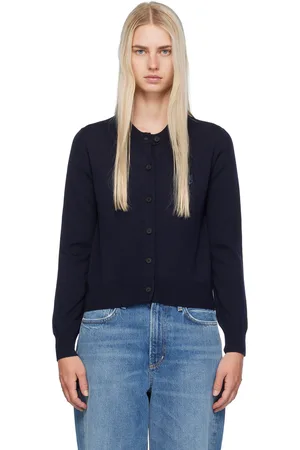 Maison Kitsuné Navy Bold Fox Head Cardigan