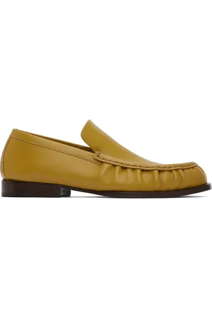 DRIES VAN NOTEN Yellow Leather Loafers