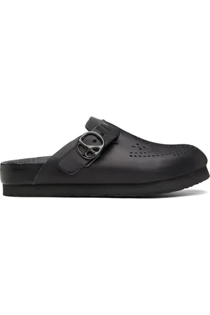 Pins & Needles Black Cowhide Clogs