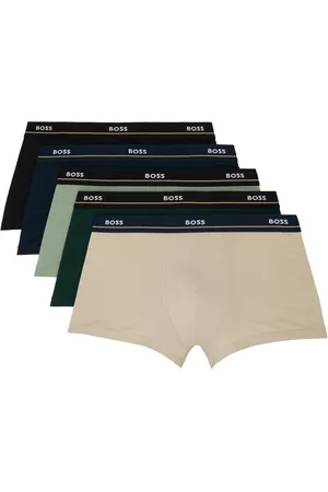 HUGO BOSS Five-Pack Multicolor Jacquard-Logo Boxer Briefs
