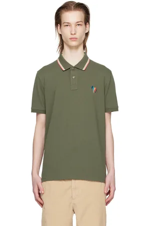 Paul Smith Green Broad Stripe Zebra Polo