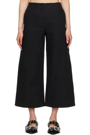 Ganni Black Cropped Trousers