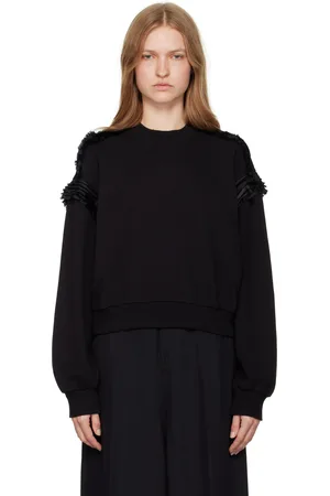 Maison Margiela Black Ruffled Sweatshirt