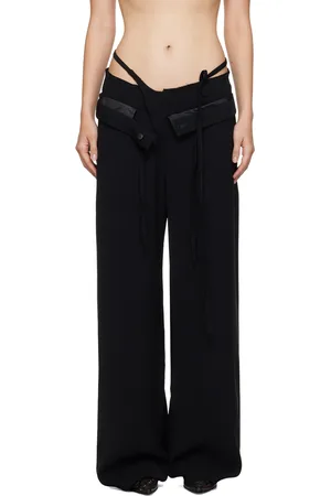 OTTOLINGER Black Double Fold Suit Trousers
