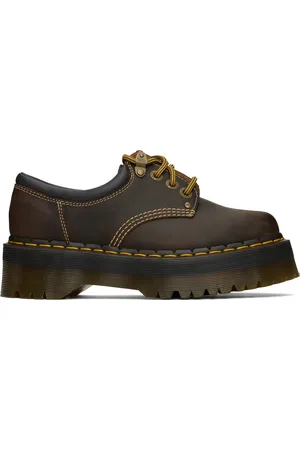 Dr. Martens Brown 8053 Arc Crazy Horse Leather Platform Derbys