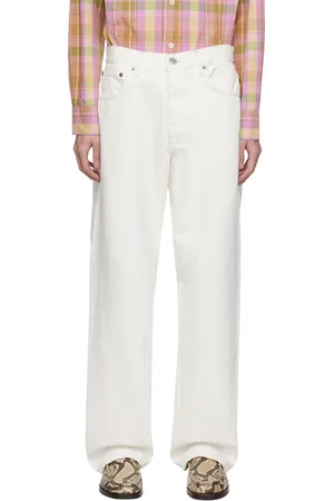 Sunflower White Wide Twist Jeans