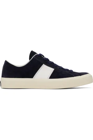 Tom Ford Navy Suede Cambridge Sneakers
