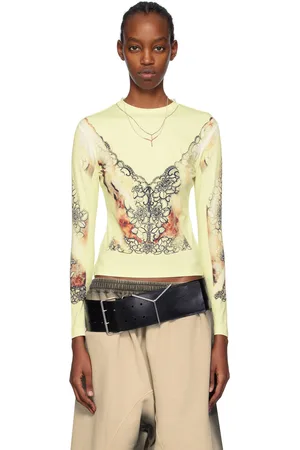 Y / PROJECT Yellow Printed Long Sleeve T-Shirt