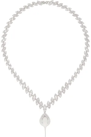 OTTOLINGER SSENSE Exclusive Silver & White Diamond Dip Necklace