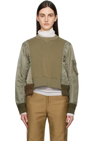 SACAI Khaki Sponge Sweat Sweatshirt