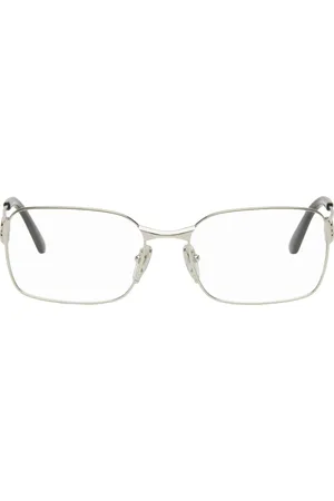 Balenciaga Silver Rectangular Glasses