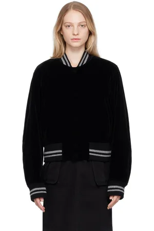 We11 Done Black Stadium Bomber Jacket