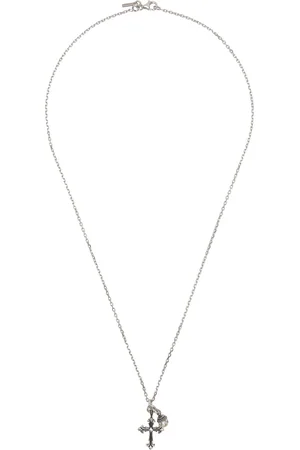 EMANUELE BICOCCHI Silver Pearl & Cross Pendant Necklace