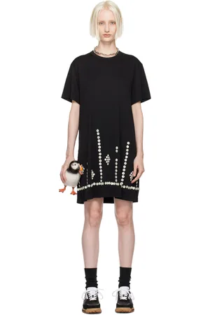 Comme des Garçons Black Button Midi Dress