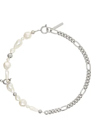 Justine Clenquet Silver & White Charly Choker