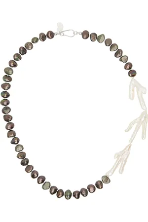 Gohar World Brown Host Chicken Foot & Potato Pearls Necklace