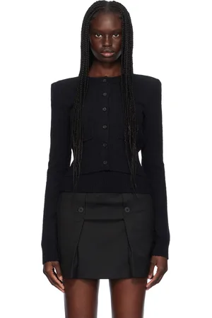 WARDROBE.NYC Black Padded Shoulder Cardigan