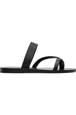 Ancient Greek Sandals Black Daphnae Sandals