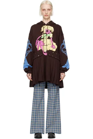 Chopova Lowena Brown Cloudy Girl Gunnel Mini Dress