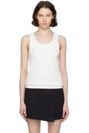 Moncler White Embroidered Tank Top