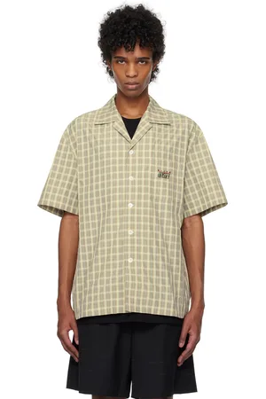 Kijun Beige Check Half Sleeve Shirt