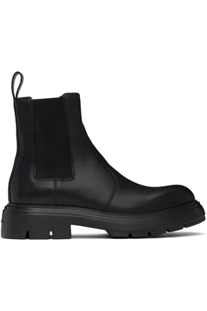 Salvatore Ferragamo Black Leather Chelsea Boots