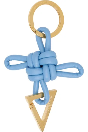 Bottega Veneta Blue Triangle Key Ring