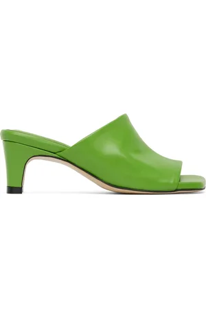 Low Classic Green Slide Heeled Sandals