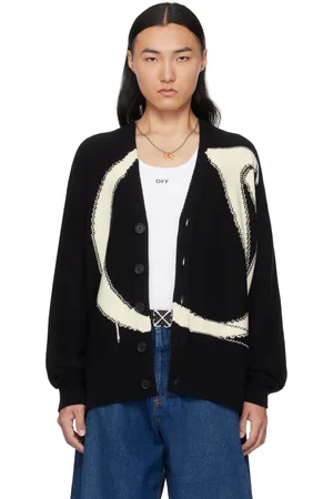 OFF-WHITE Black & White Maxi Logo Cardigan
