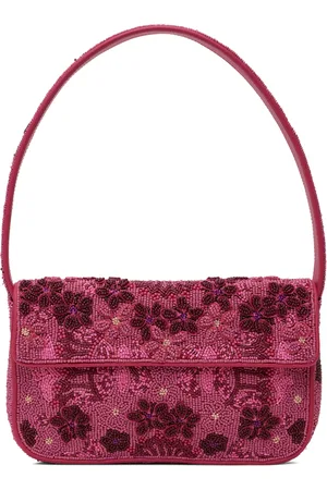 Staud Pink Tommy Beaded Bag