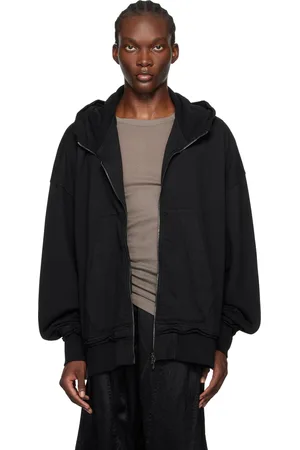 JULIUS Black Garment-Washed Hoodie