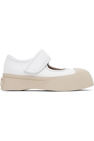 Marni White Pablo Mary Jane Ballerina Flats