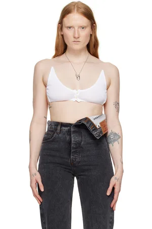 Y / PROJECT White Invisible Strap Bralette