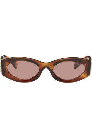 Miu Miu Brown Miu Glimpse Sunglasses