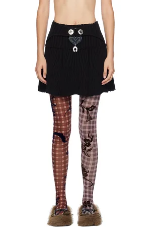 Chopova Lowena Black Sweetheart Miniskirt