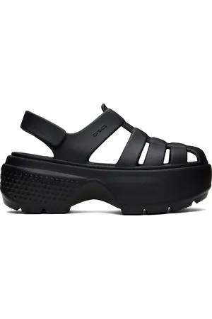 Crocs Black Stomp Fisherman Sandals