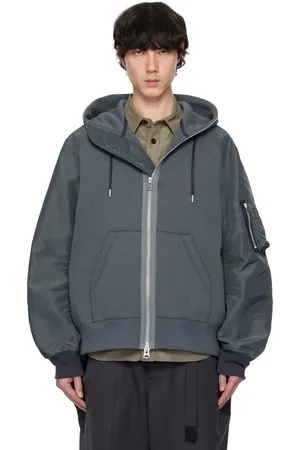 SACAI Blue Sponge Sweat Hoodie