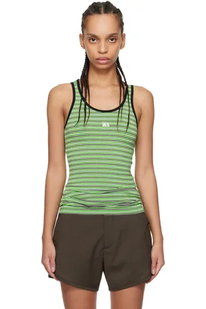 WALES BONNER Black & Green Sonic Tank Top