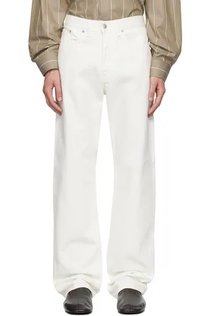 DRIES VAN NOTEN White Waxed Jeans