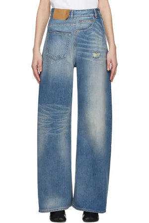 Maison Margiela Blue Twist Wide Leg Jeans