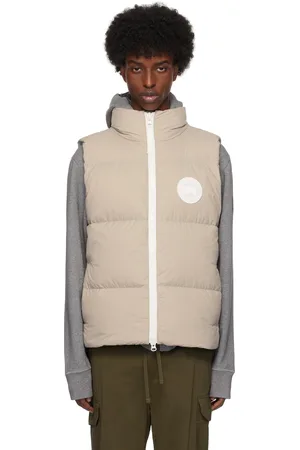 Canada Goose Beige White Label Lawrence Down Vest