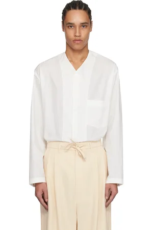 LEMAIRE White V Neck Shirt