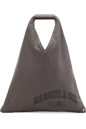 Maison Margiela Gray Sweat Varsity Print Small Tote