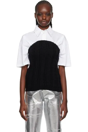Maison Margiela Black Frayed Edge Tube Top