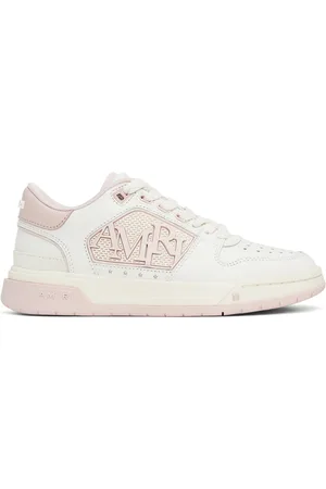 AMIRI White & Pink Classic Low Sneakers