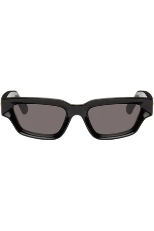 Bottega Veneta Black Rectangular Sunglasses