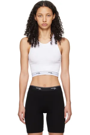HOMMEGIRLS White Cropped Tank Top