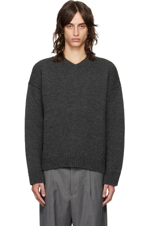 OUR LEGACY Gray Sonar V-Neck Sweater